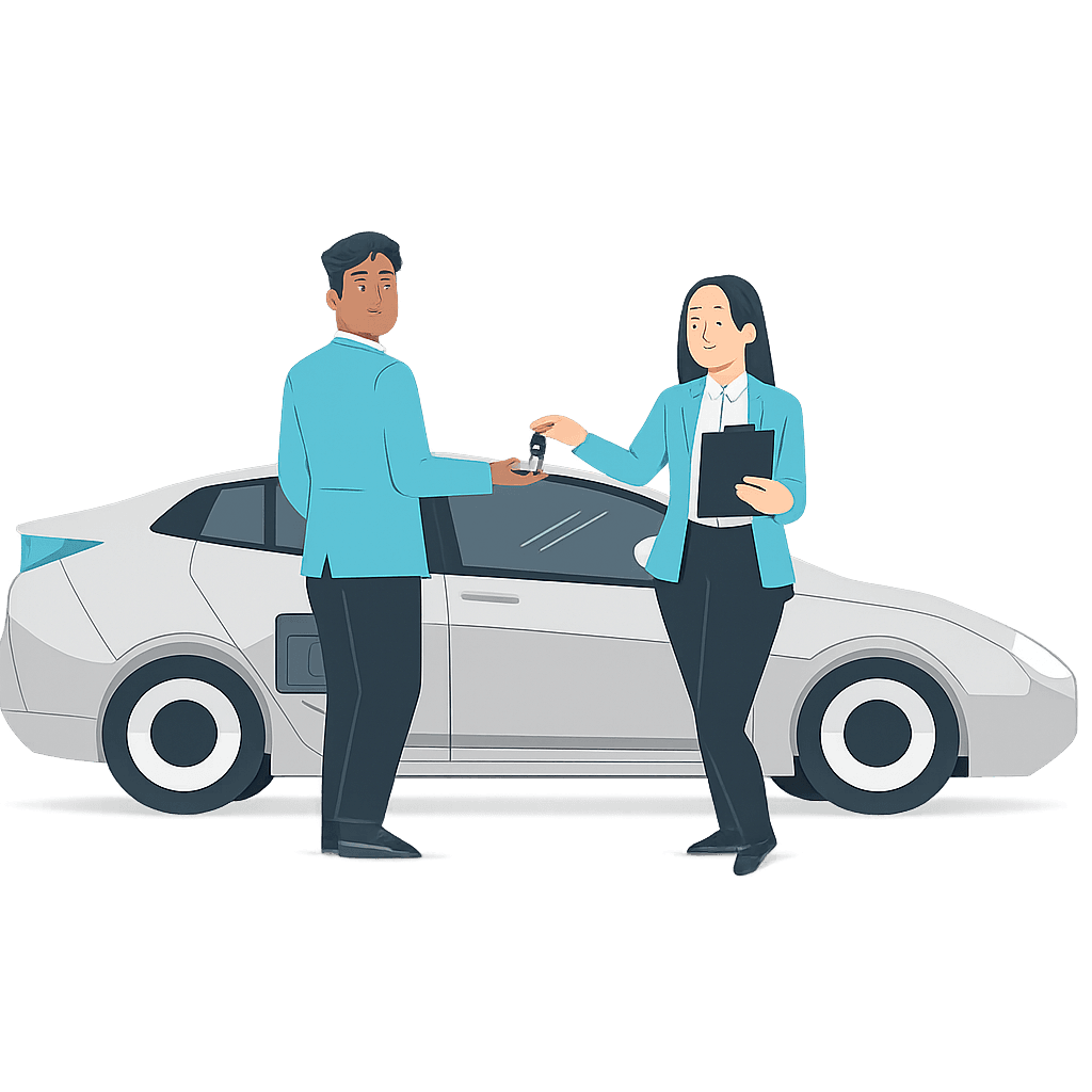 Hero car with people
